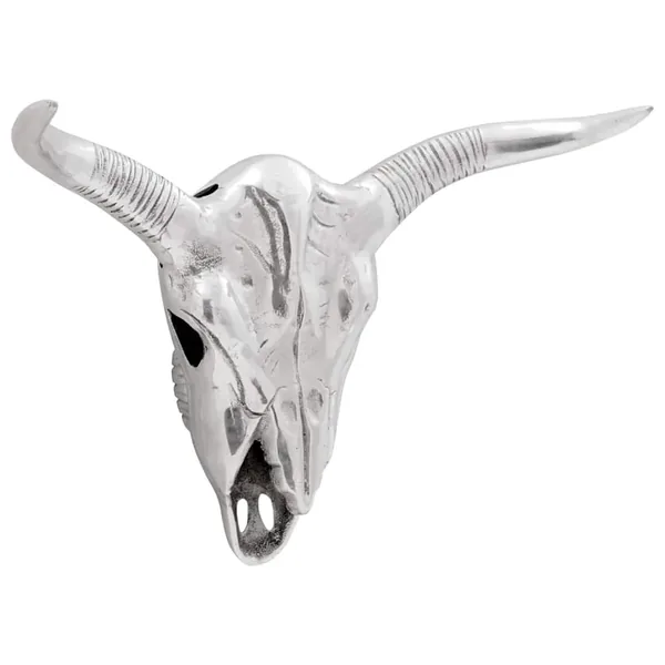 Crâne de taureau Argenté 49 x 10 x 36 cm Aluminium
