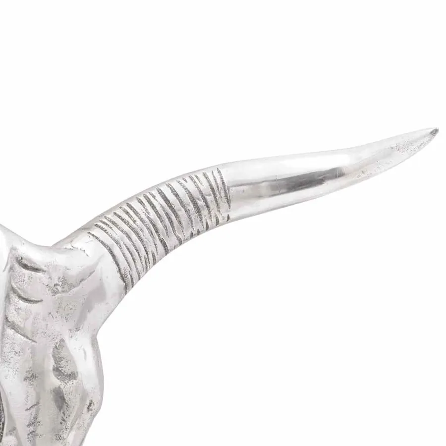 Crâne de taureau Argenté 49 x 10 x 36 cm Aluminium - 5