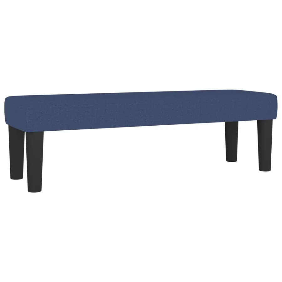 Sommier à lattes de lit avec matelas Bleu 200x200 cm Tissu - 7