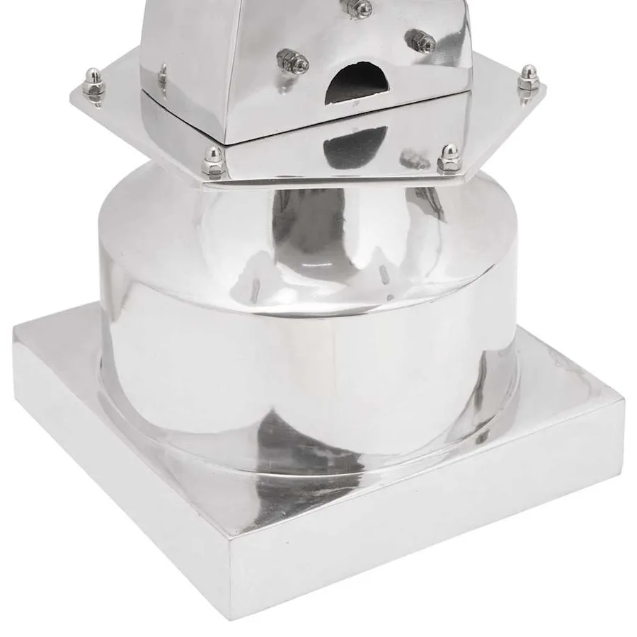 Sculpture Argenté 26 x 26 x 110 cm Aluminium - 5