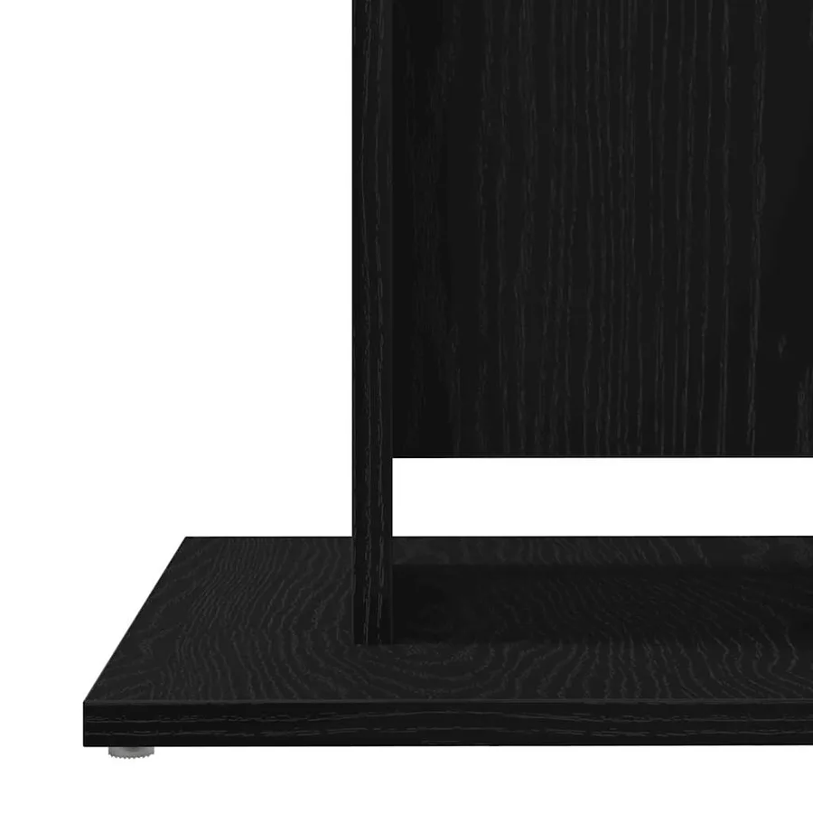 Table de bistro en chêne noir 60x60x75 cm bois d'ingénierie - 8