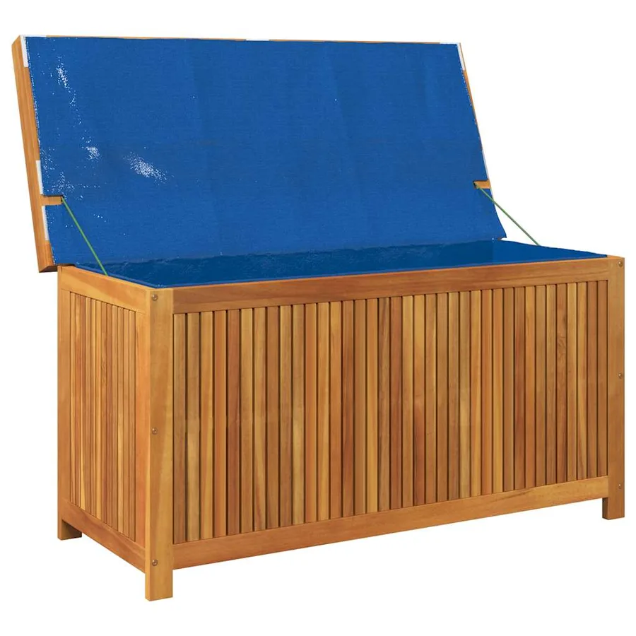 Boîte à coussins d'extérieur 113x50x60,5cm bois massif d'acacia - 4