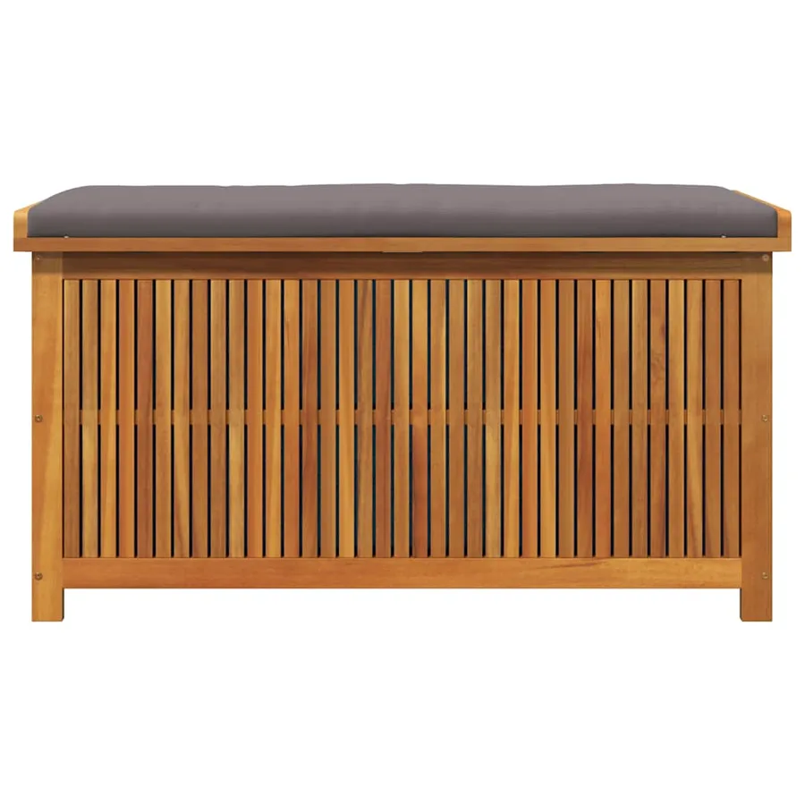 Boîte à coussins d'extérieur 113x50x60,5cm bois massif d'acacia - 5