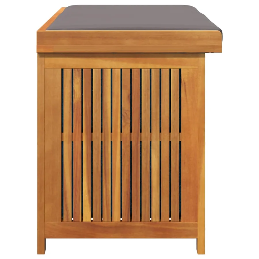 Boîte à coussins d'extérieur 113x50x60,5cm bois massif d'acacia - 6