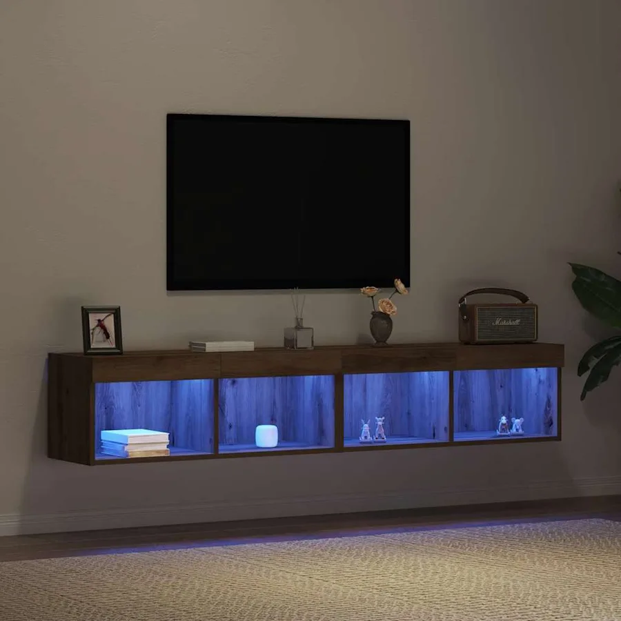 Ensemble meuble TV 2 pcs Chêne artisanal Bois d'ingénierie - 6