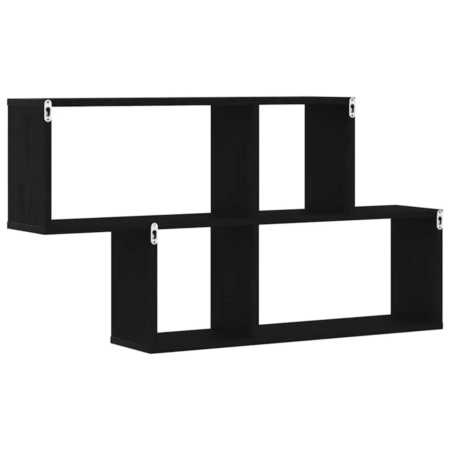 Étagère Murale Chêne noir 76 x 15 x 53 cm Bois d'ingénierie - 5