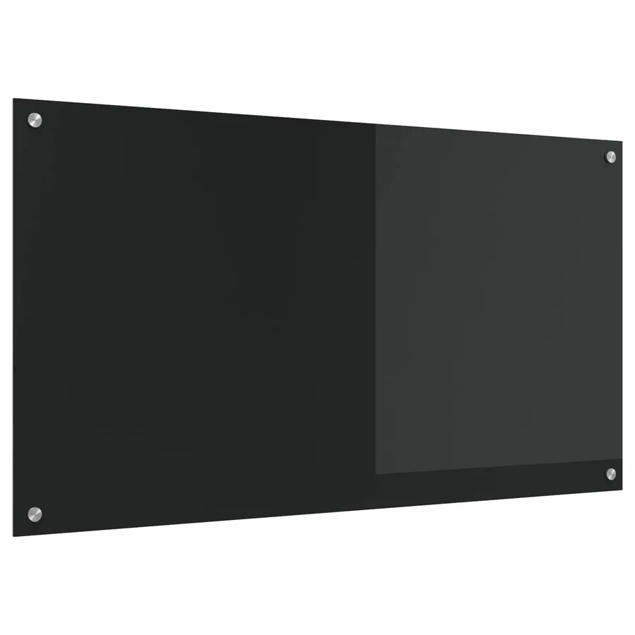 Crédence de cuisine Noir 110 x 60 cm verre trempé