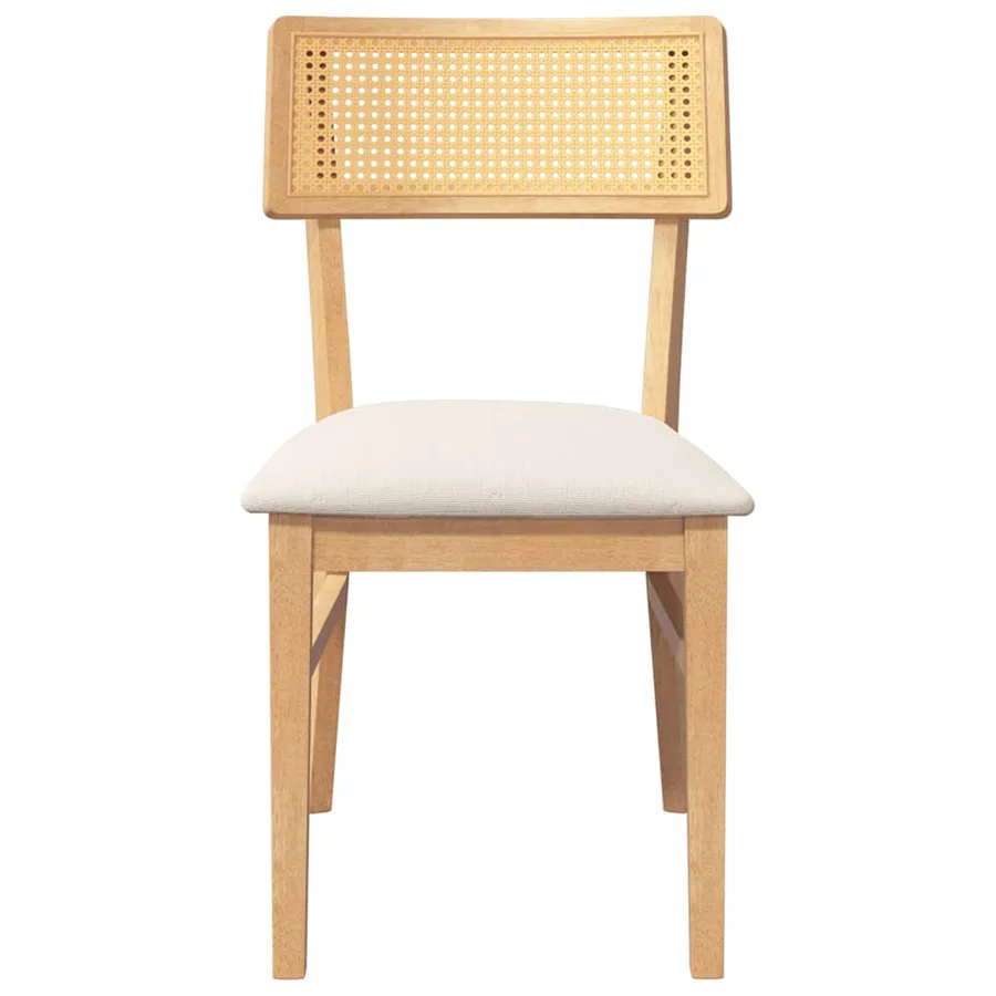 Chaises à manger coussins 2 pcs bois massif caoutchouc - 5