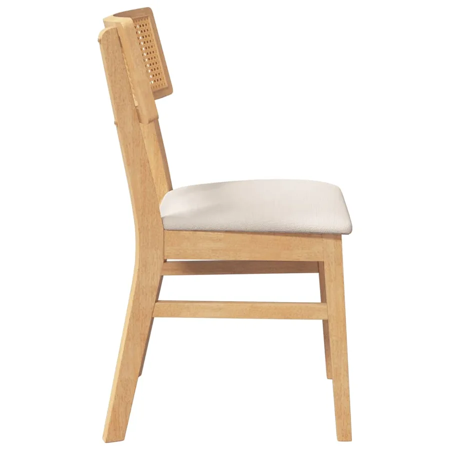 Chaises à manger coussins 2 pcs bois massif caoutchouc - 6