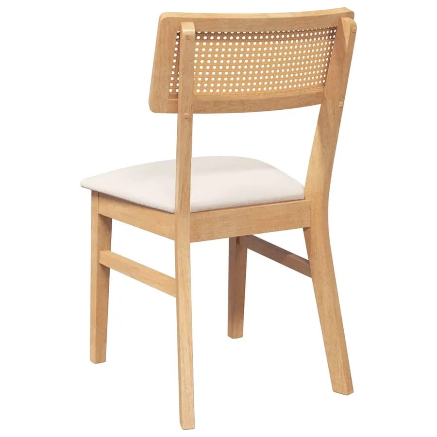 Chaises à manger coussins 2 pcs bois massif caoutchouc - 7