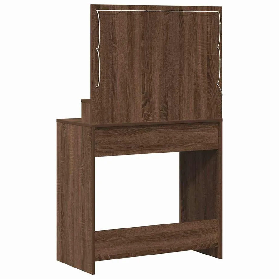 Table de Toilette avec étagère Chêne brun 75,5 x 41 x 135 cm - 6