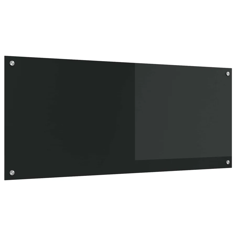 Crédence de cuisine Noir 120 x 50 cm verre trempé