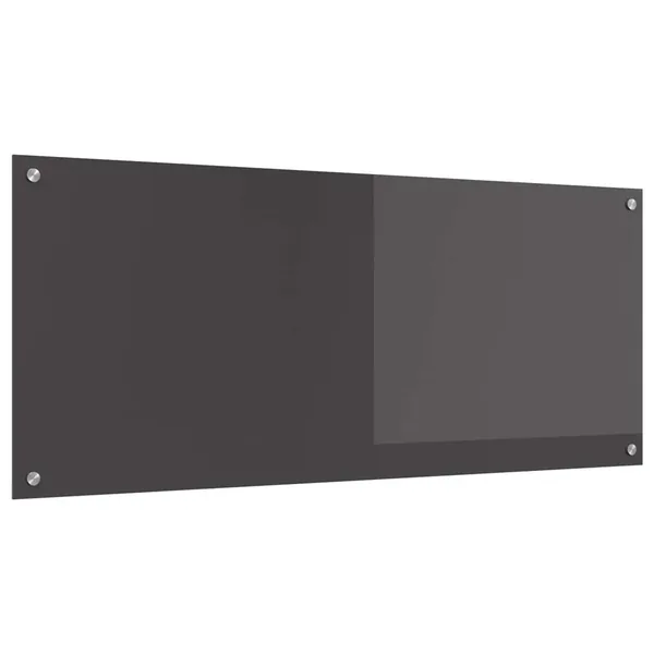 Crédence de cuisine Gris foncé 120 x 50 cm verre trempé