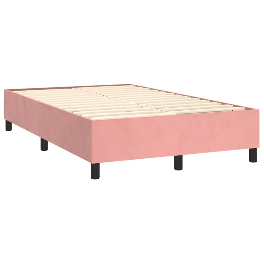 Sommier à lattes de lit avec matelas LED Rose 120x200cm Velours - 5