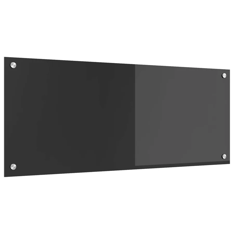 Crédence de cuisine Gris foncé 100 x 40 cm verre trempé