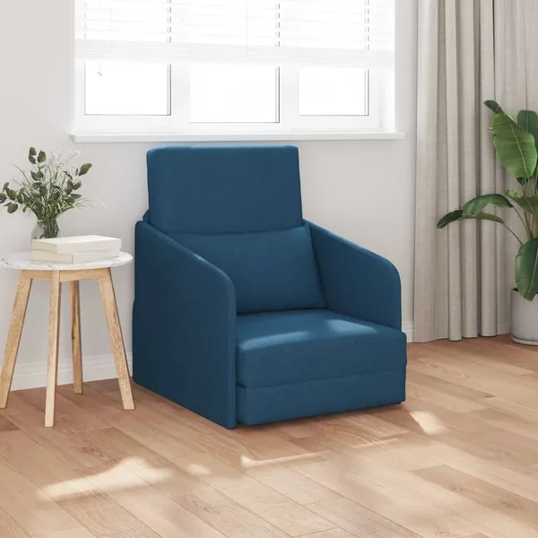 Canapé-Lit Bleu 65 x 80 x 83 cm tissu