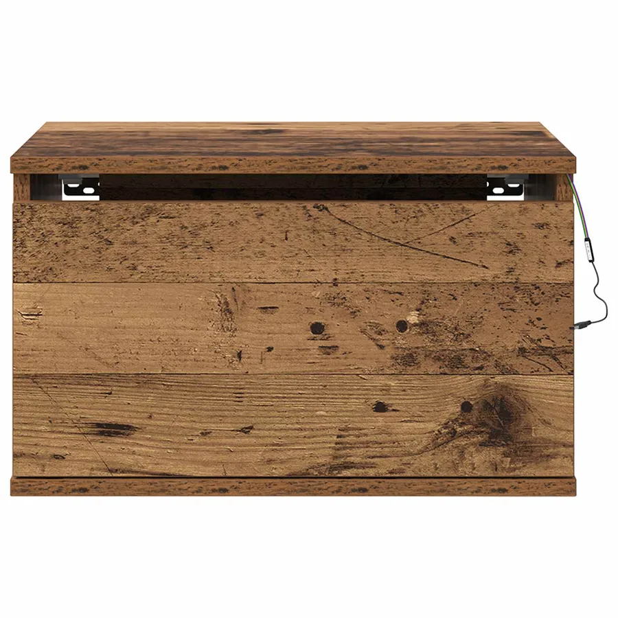 Cabinet de chevet mural avec tiroir Bois ancien 50 x 36 x 30 cm - 7