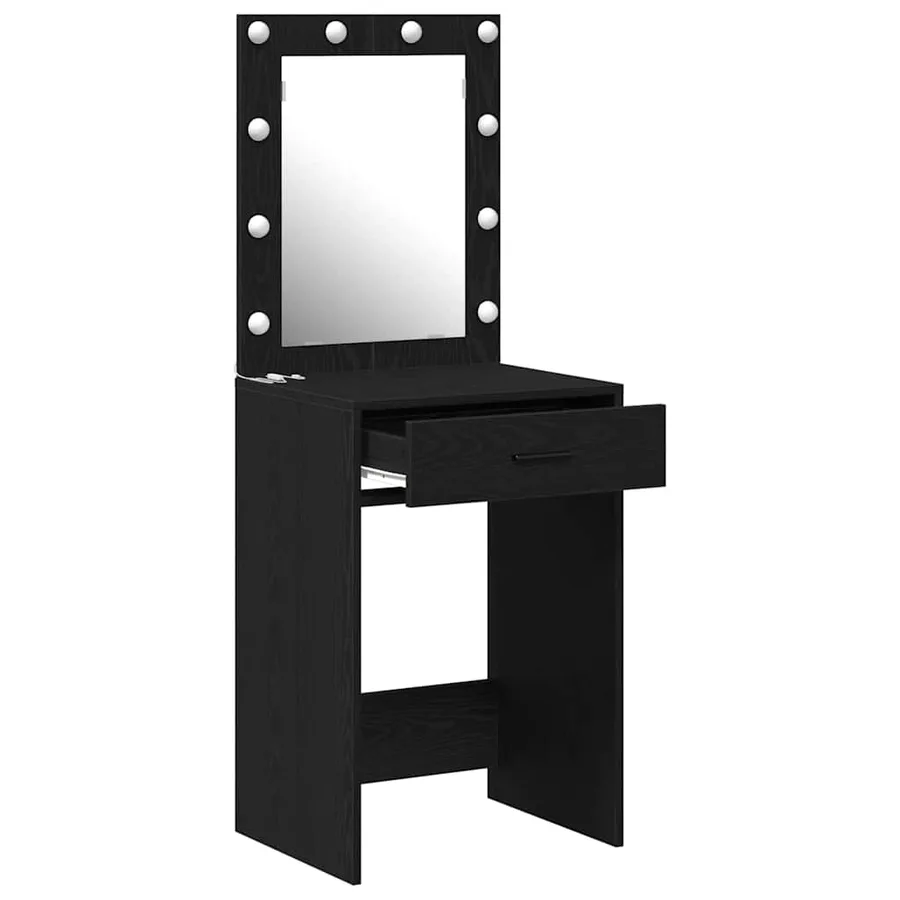 Table de Toilette Chêne noir 50 x 41 x 135 cm Bois d'ingénierie - 4