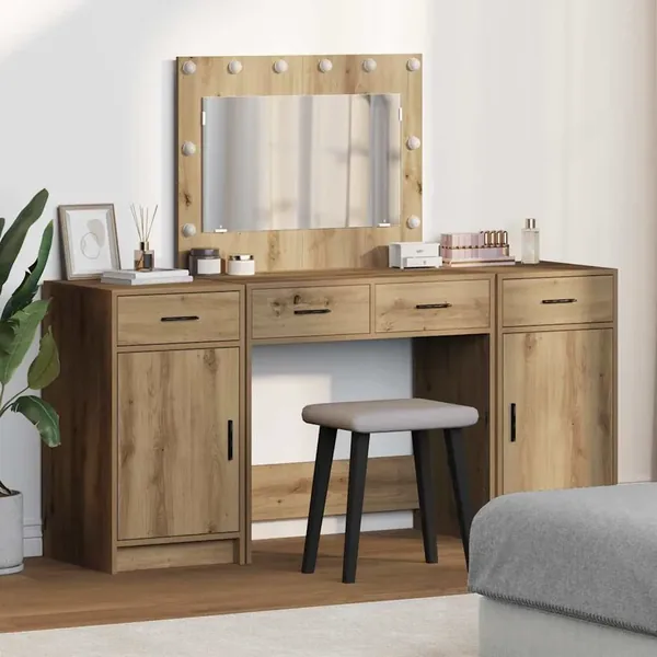 Table de Toilette 3 pcs Marron 78,5 x 41 x 135 cm