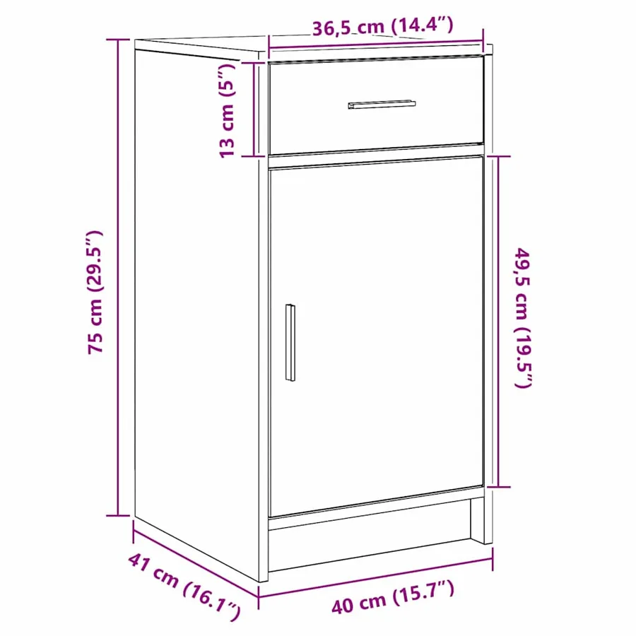 Table de Toilette 3 pcs Marron 78,5 x 41 x 135 cm - 15