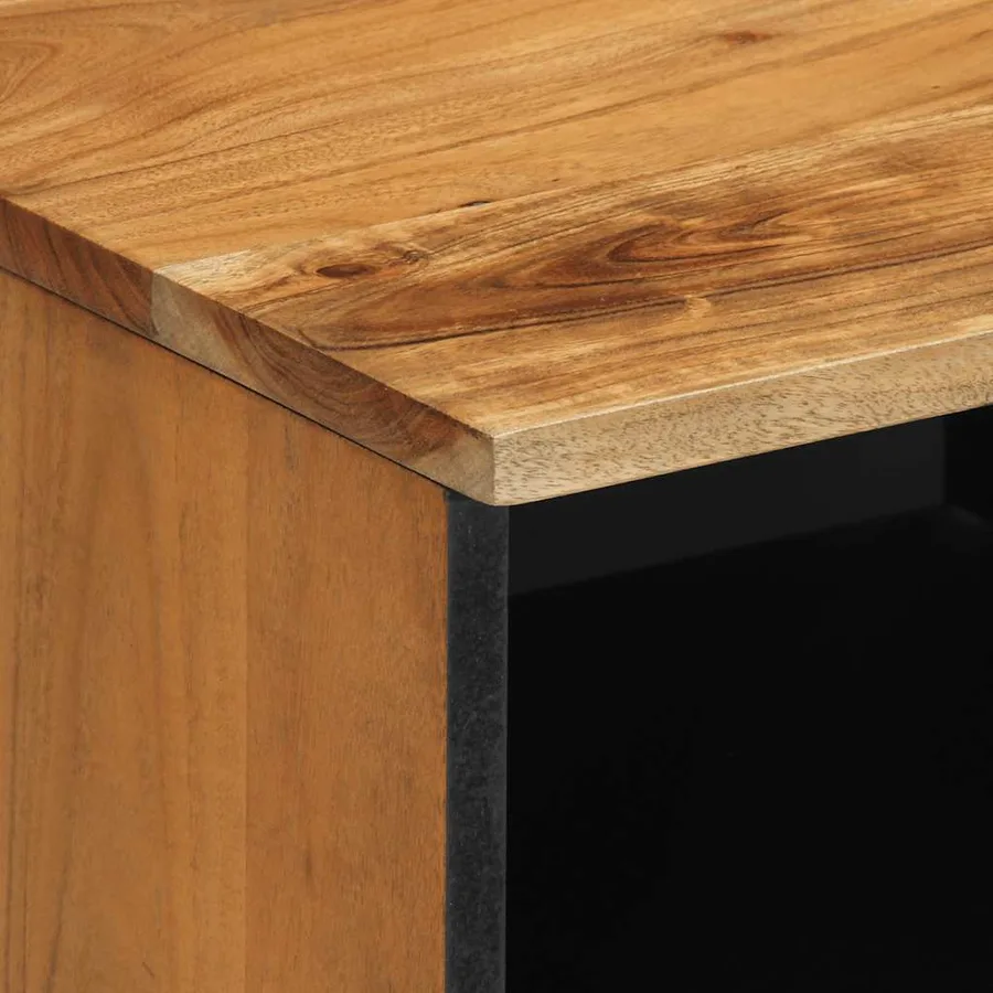 Meuble TV 70x33x46 cm en bois massif d'acacia - 7
