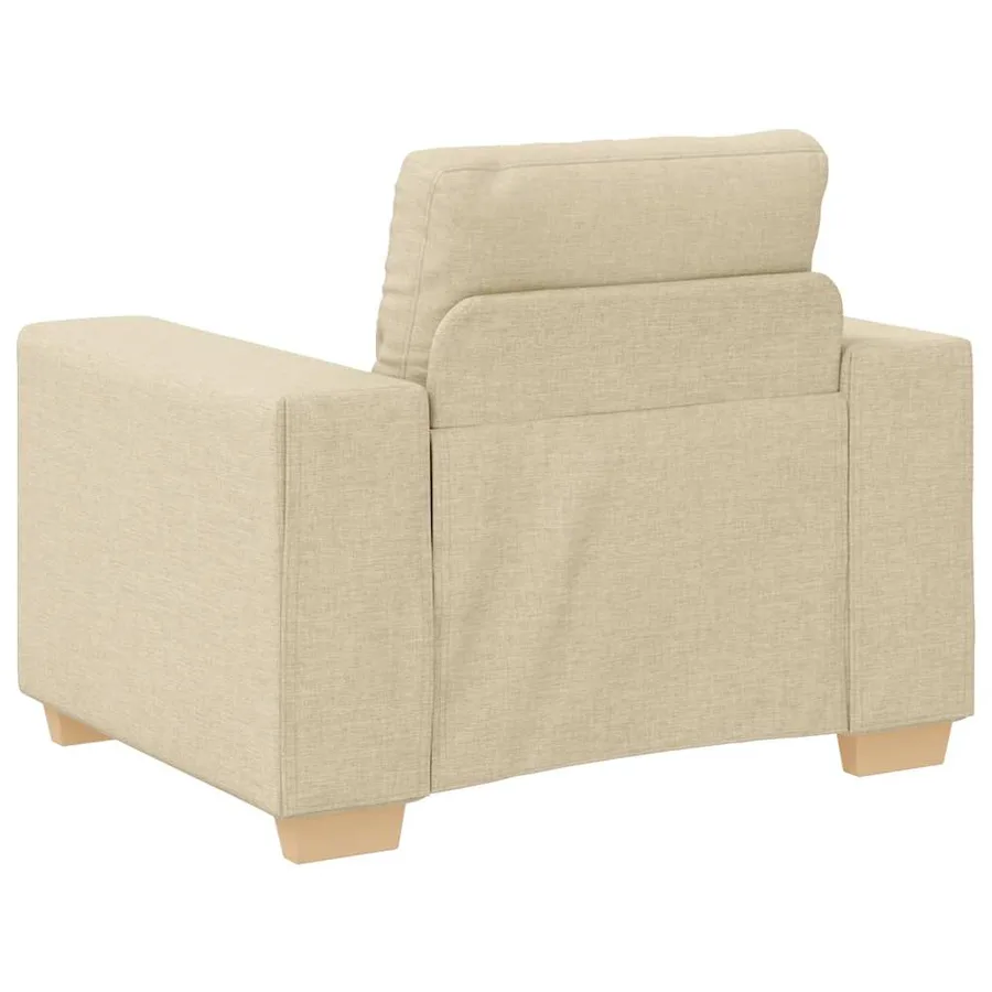 Canapé-fauteuil crème 100x78x80 cm tissu - 6