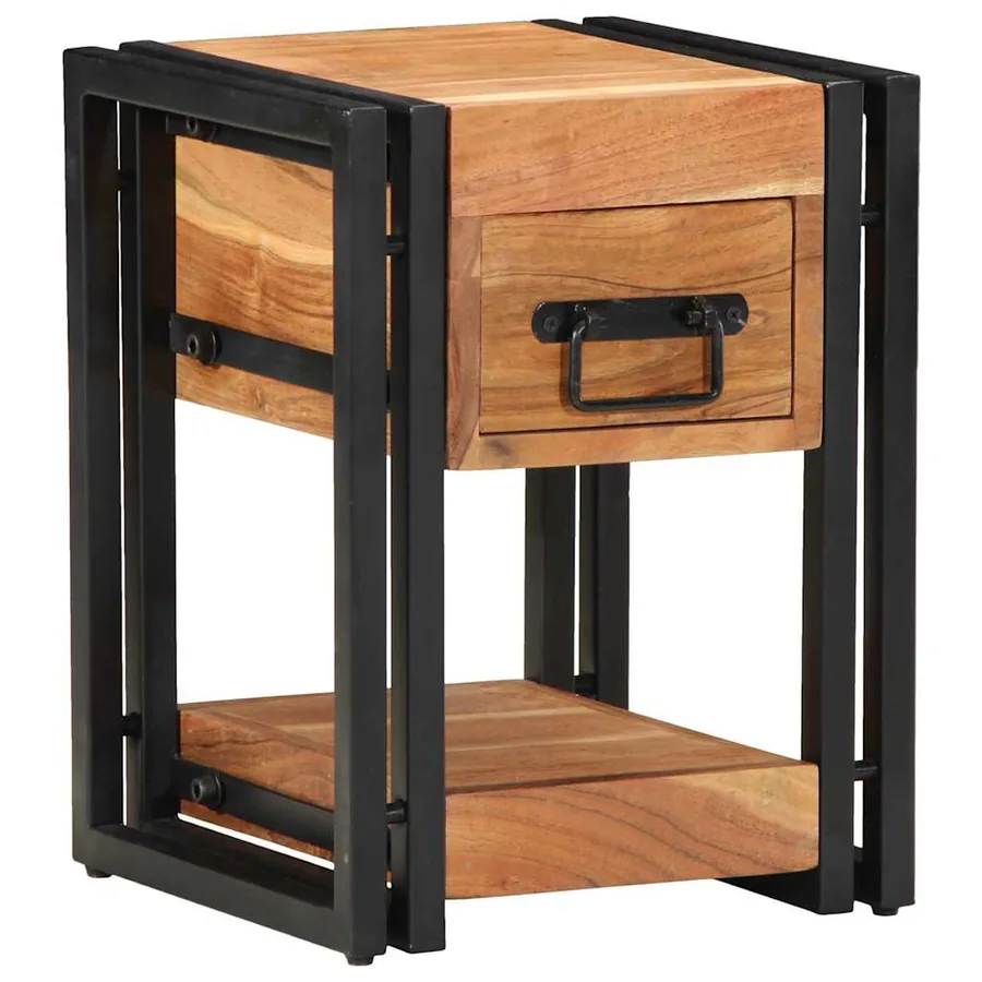 Cabinet de chevet 2 pcs 30 x 30 x 40 cm Bois d'Acacia Massif