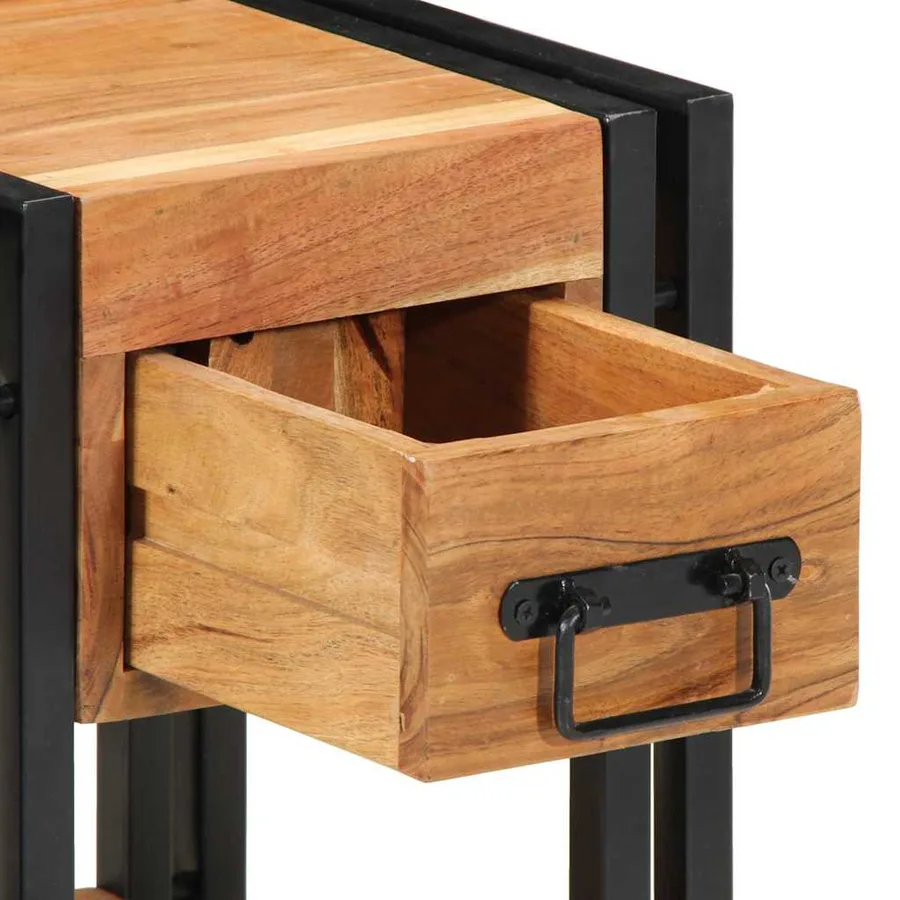 Cabinet de chevet 2 pcs 30 x 30 x 40 cm Bois d'Acacia Massif - 10