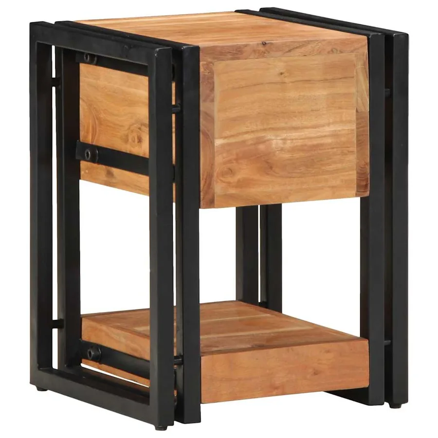 Cabinet de chevet 2 pcs 30 x 30 x 40 cm Bois d'Acacia Massif - 6
