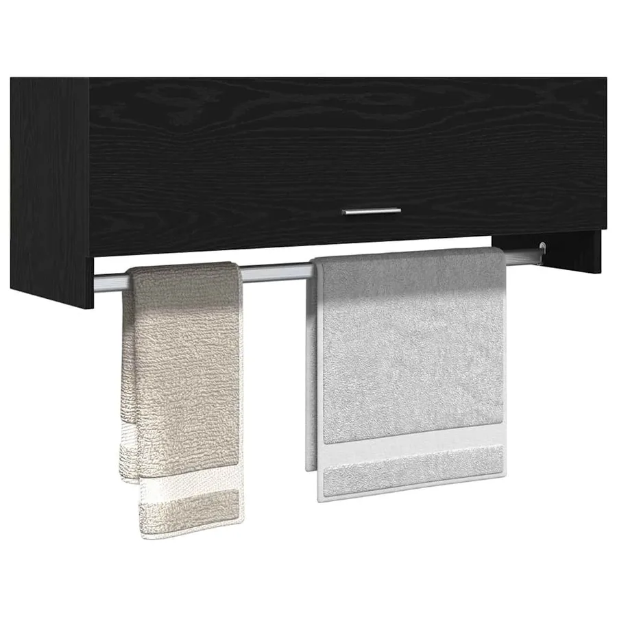Armoire Chêne noir 100 x 32,5 x 35 cm Bois d'ingénierie - 3