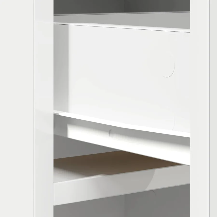 Haut Armoire Blanc 40 x 40,5 x 135 cm Bois d'ingénierie - 10