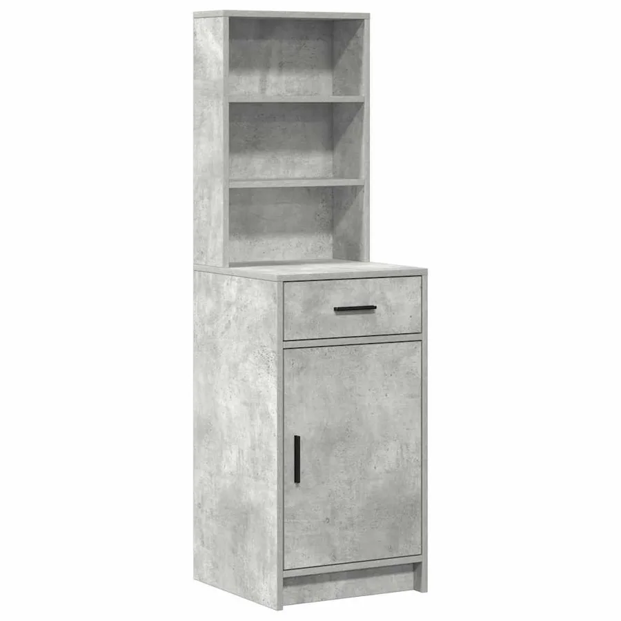 Table de Toilette avec tiroir 2 pcs Gris Bois d'ingénierie - 6