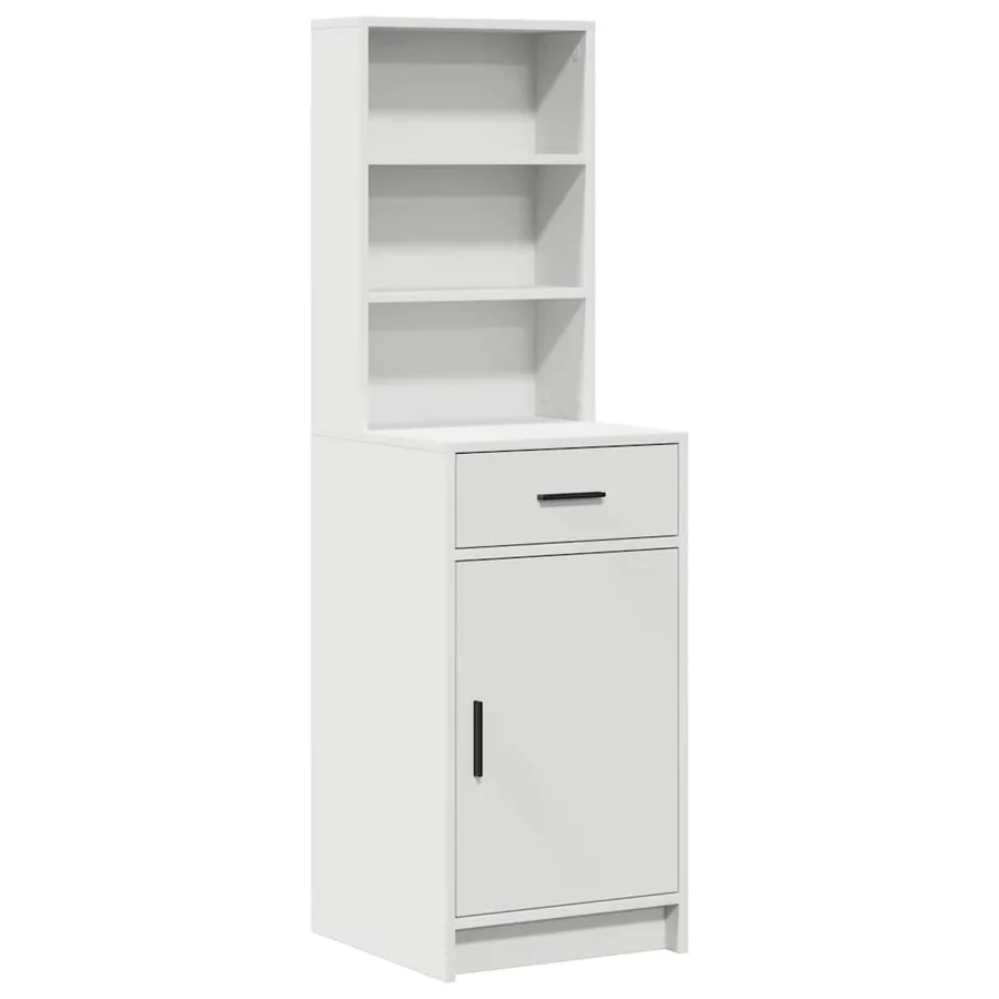 Ensemble de table de maquillage avec LED avec porte 2 pcs Blanc - 6