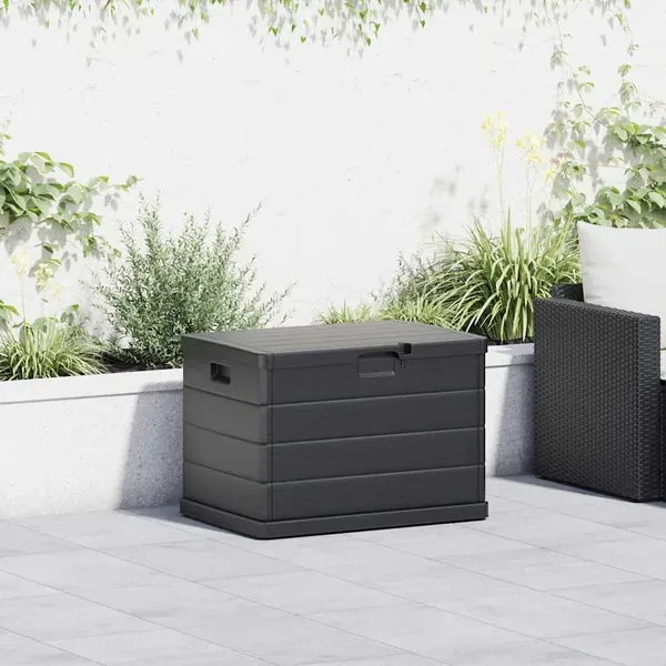 Boîte de Rangement de Jardin Anthracite 77,5 x 54,5 x 53 cm