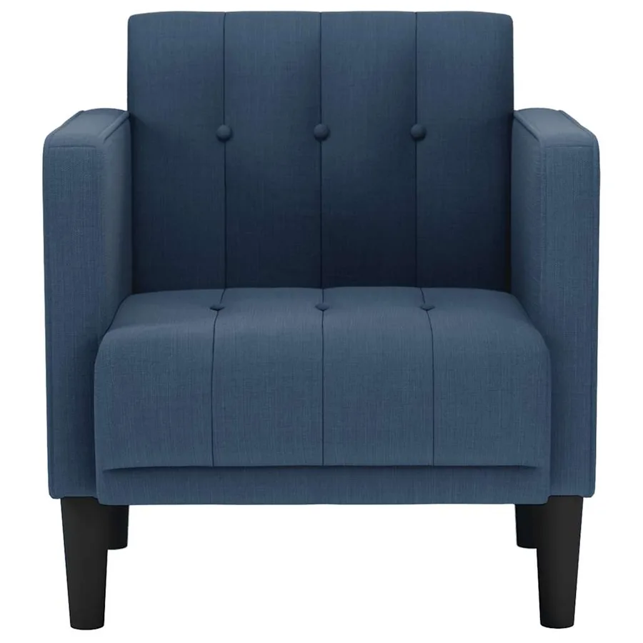 Fauteuil canapé avec accoudoirs tissu bleu 53 cm - 3