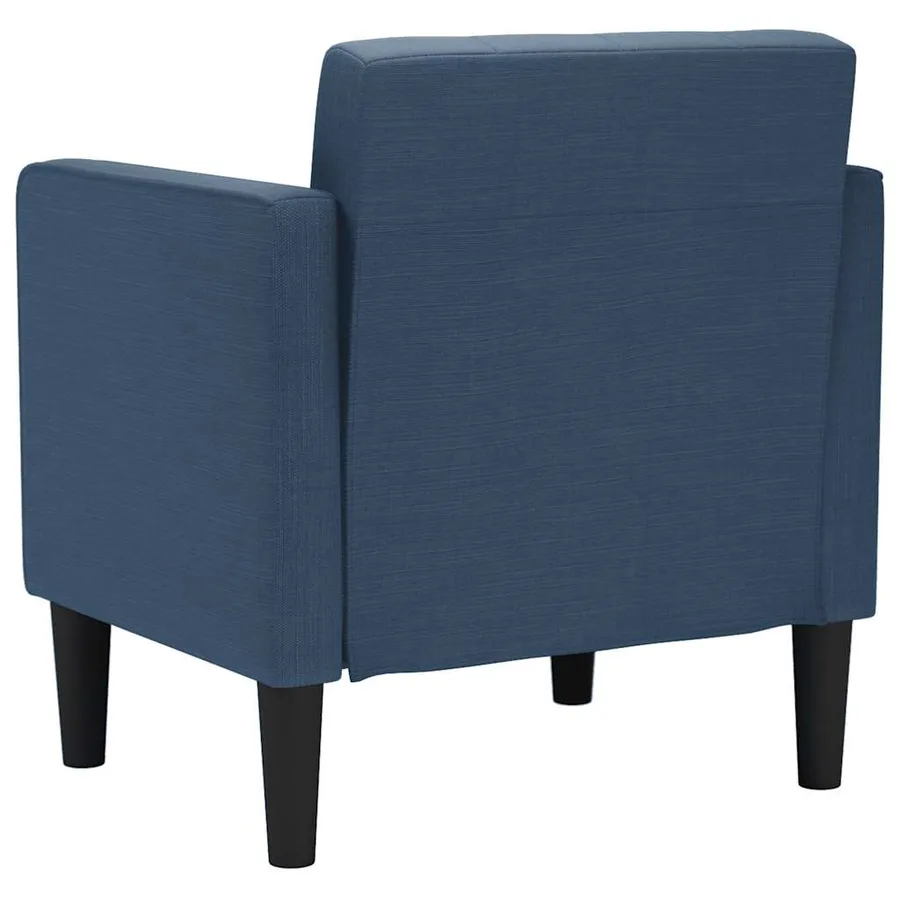 Fauteuil canapé avec accoudoirs tissu bleu 53 cm - 5