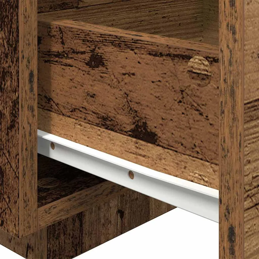 Cabinet de chevet avec tiroir 2 pcs Bois ancien 40 x 39 x 37 cm - 11
