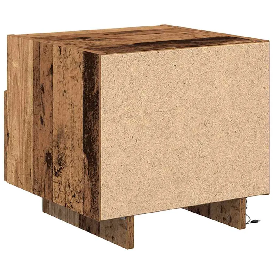 Cabinet de chevet avec tiroir 2 pcs Bois ancien 40 x 39 x 37 cm - 8