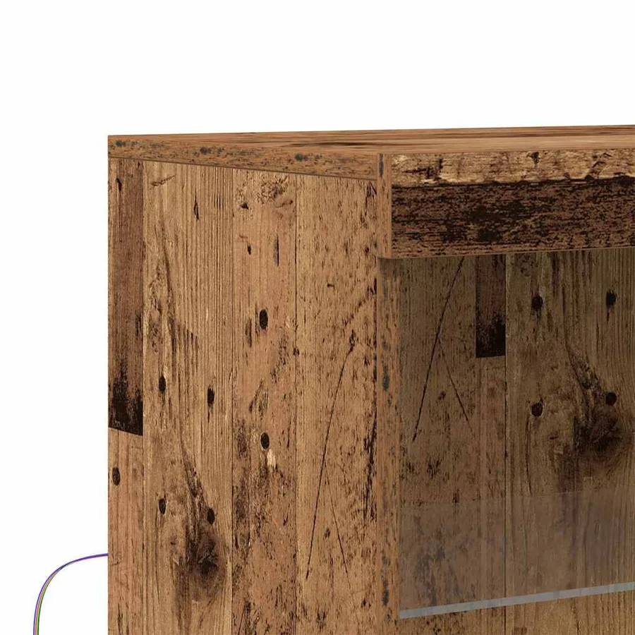 Buffet LED Marron 60 x 37 x 100 cm Bois d'ingénierie - 10