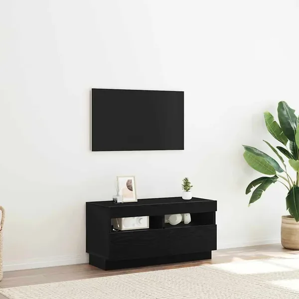 Meuble TV Chêne noir 80 x 35 x 40 cm Bois d'ingénierie
