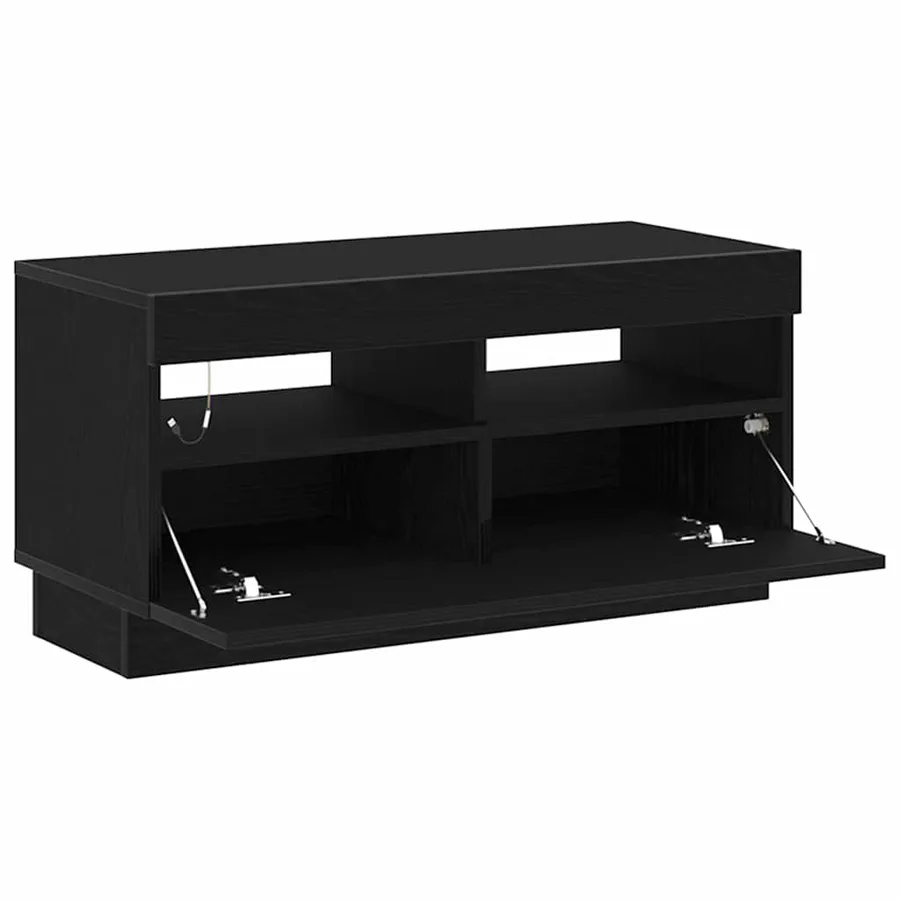 Meuble TV Chêne noir 80 x 35 x 40 cm Bois d'ingénierie - 5