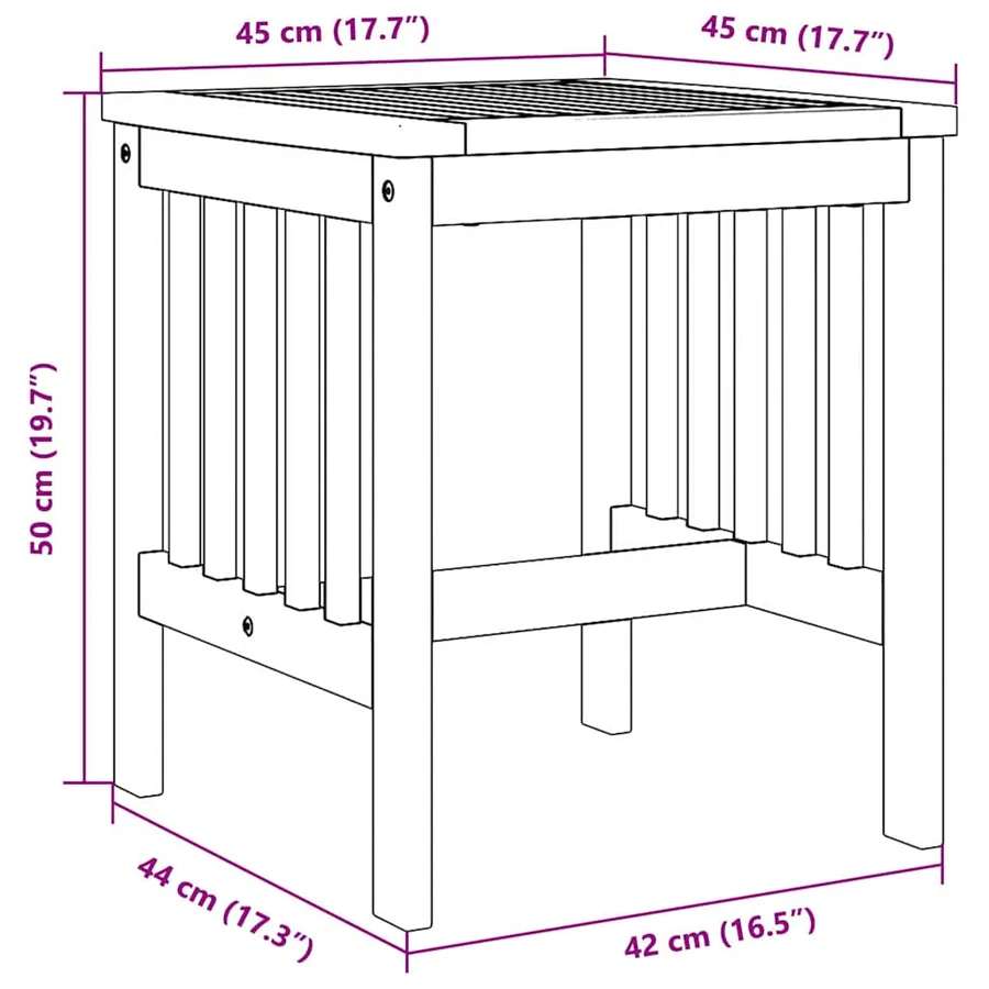 Table d'appoint Huile Naturelle Bois d'Acacia Massif - 8