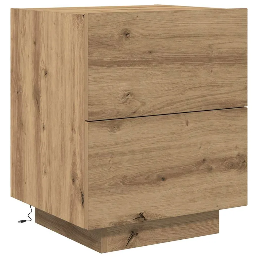 Cabinet de chevet Chêne artisanal 45 x 40 x 55 cm - 2