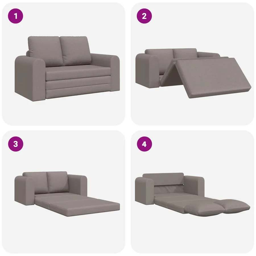 Canapé-Lit 60cm Taupe tissu - 10