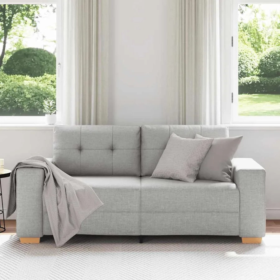 Canapé deux places gris nuage 180 x 77 x 82 cm en tissu - 3