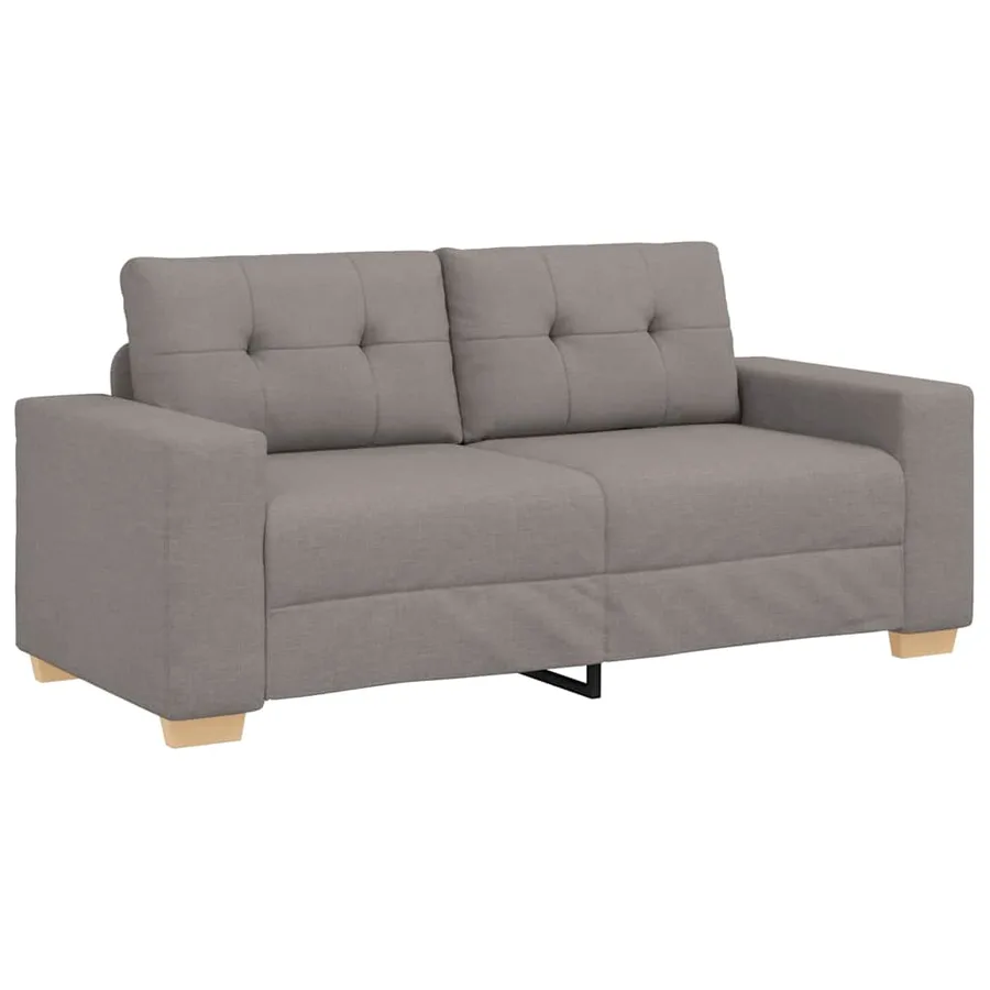 Canapé deux places taupe 180x77x82 cm en tissu - 2
