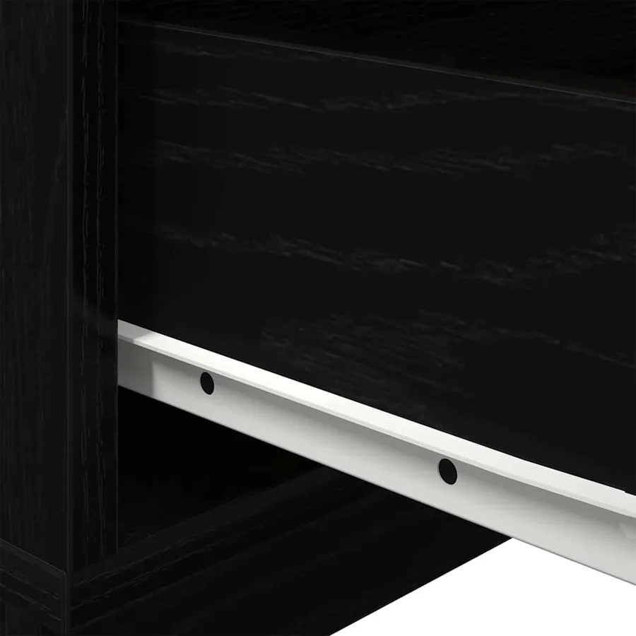 Cabinet de chevet avec tiroir Chêne noir 70 x 36 x 40,5 cm - 10