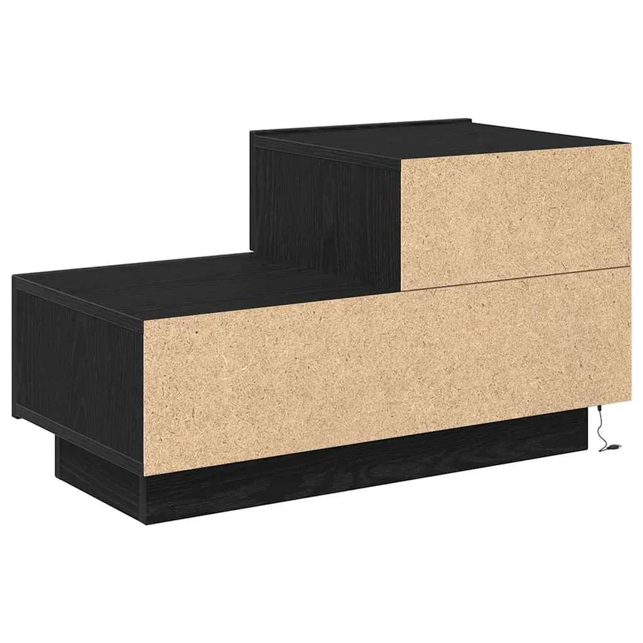 Cabinet de chevet avec tiroir Chêne noir 70 x 36 x 40,5 cm - 9