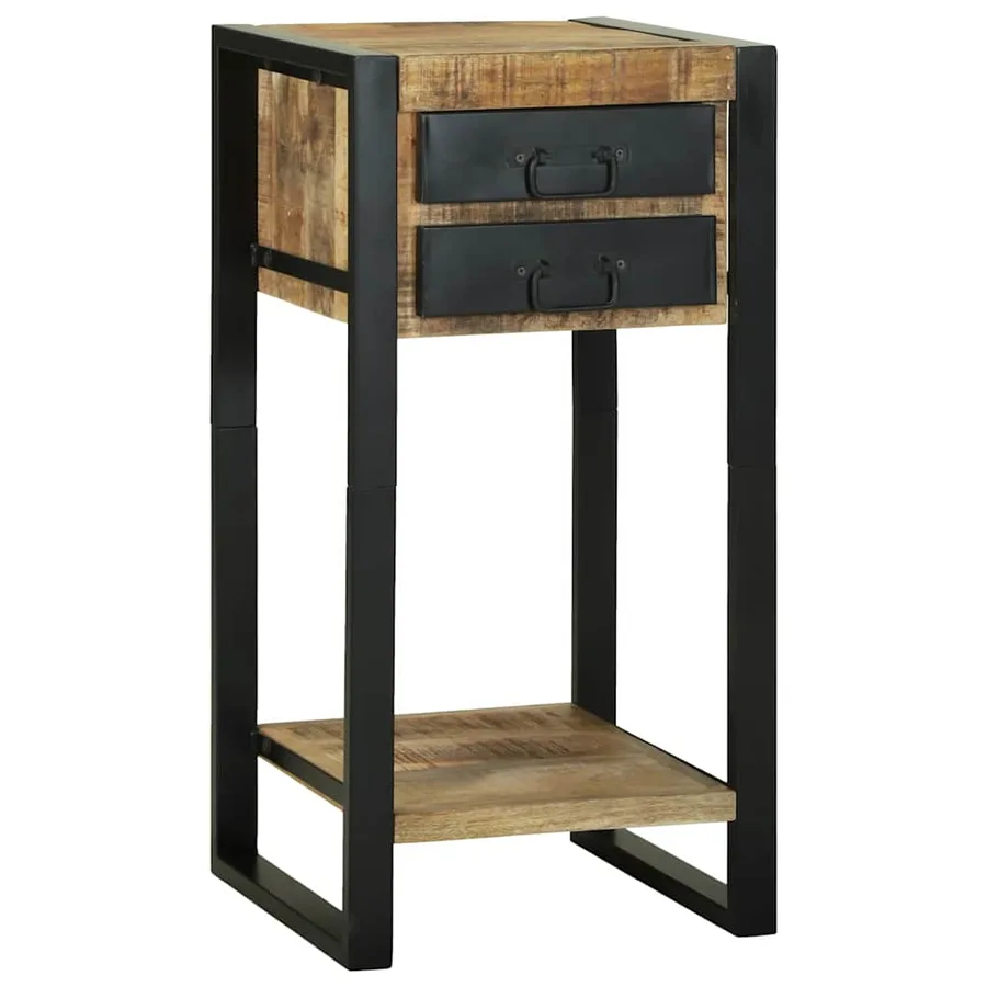 Table d'appoint Marron 40 x 40 x 80 cm Bois de mangue massif - 3