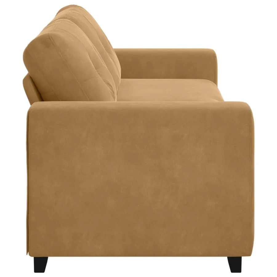 3-Seater Sofa Brown 180 cm Velvet - Untranslated - 3